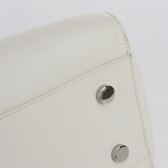 Saint Laurent Cava Rive Gauche Handbag Leather White - Picture 4 of 16